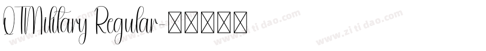 QTMilitary Regular字体转换